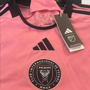 Adidas Pink Athletic Jersey with Black Accents